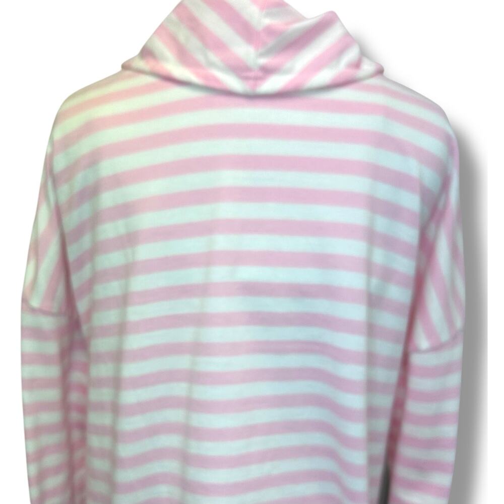 Kim Rogers Womens 3X Pink & White Striped Cowl Neck Top - Picture 7 of 11